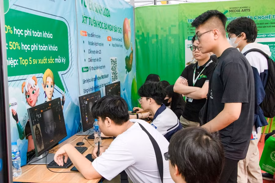 Không gian trải nghiệm làm phim hoạt hình thực tế của Sconnect Academy of Media Arts.