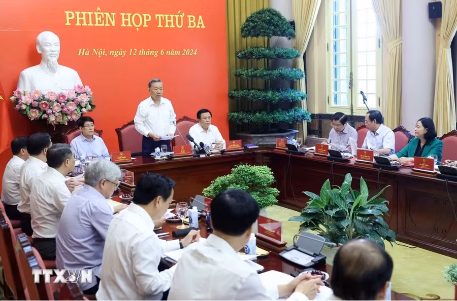 Chủ tịch nước Tô Lâm phát biểu chỉ đạo. (Ảnh: Nhan Sáng/TTXVN) Chủ tịch nước Tô Lâm phát biểu chỉ đạo. (Ảnh: Nhan Sáng/TTXVN)