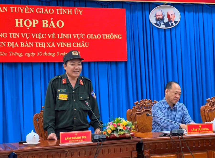 Đại tá Lâm Thành Sol, Giám đốc công an tỉnh Sóc Trăng thông tin vụ việc.