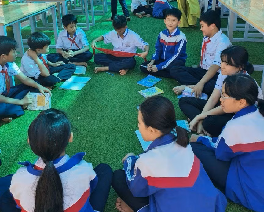 Học sinh THCS tại TP Buôn Ma Thuột tham gia hoạt động ngoại khóa. Ảnh: TT