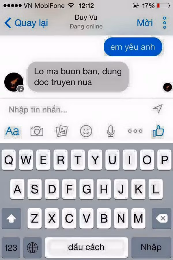 Phản ứng của các ông chồng khi vợ nhắn tin “Em yêu anh“ ảnh 28