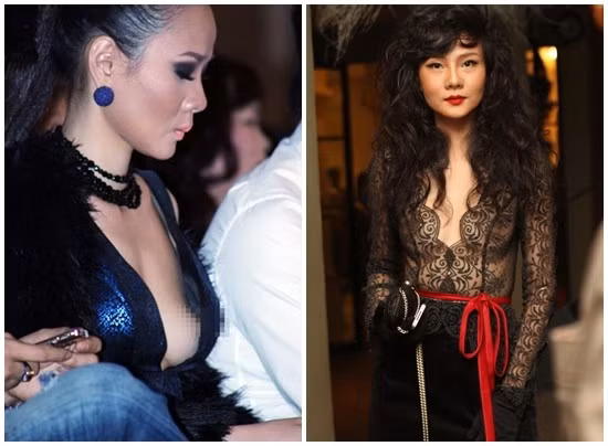 Không ít lần cựu người mẫu này gặp phải sự cố "lộ hàng" khi khoác lên mình những bộ cánh xuyên thấu hoặc có thiết kế khoe ngực táo bạo. Nhiều người cho rằng đây là chiêu trò của Dương Yến Ngọc để gây sự chú ý khi trở lại làng giải trí. Hành trình thay đổi nhan sắc của Dương Yến Ngọc sau 15 năm