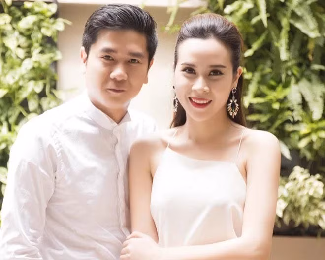Cặp đôi Lưu Hương Giang và nhạc sĩ Hồ Hoài Anh.