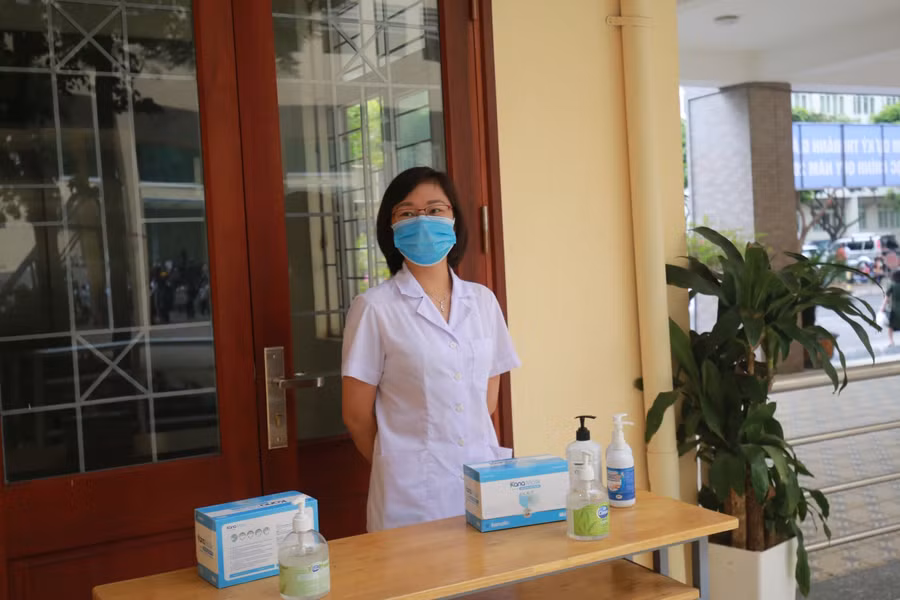 Công tác phòng dịch được các điểm thi chuẩn bị chu đáo.