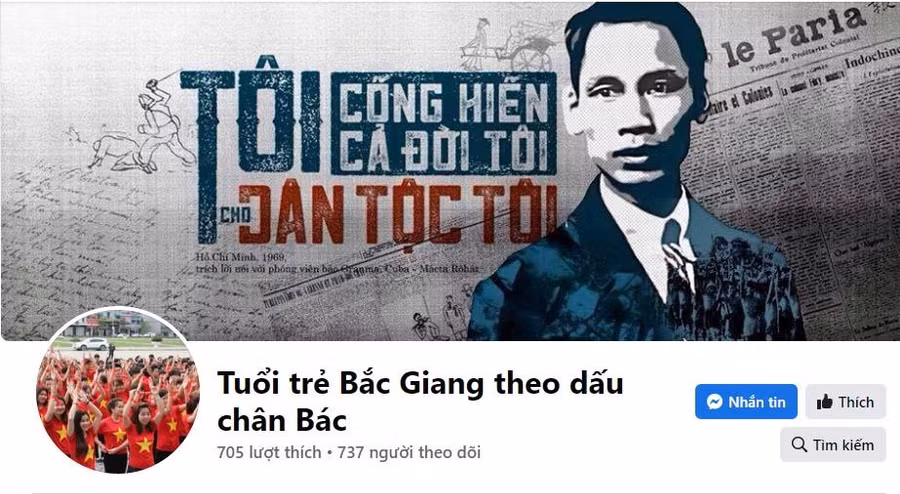 FanPage “Tuổi trẻ Bắc Giang theo dấu chân Bác”.
