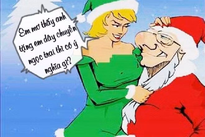 Ông già Noel bị vợ vòi quà.