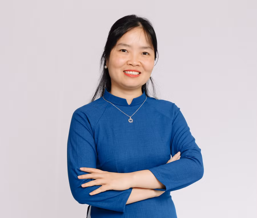 Cô Bùi Thị Hậu, giáo viên Địa lí Trường THPT Ban Mai (Hà Đông, Hà Nội).