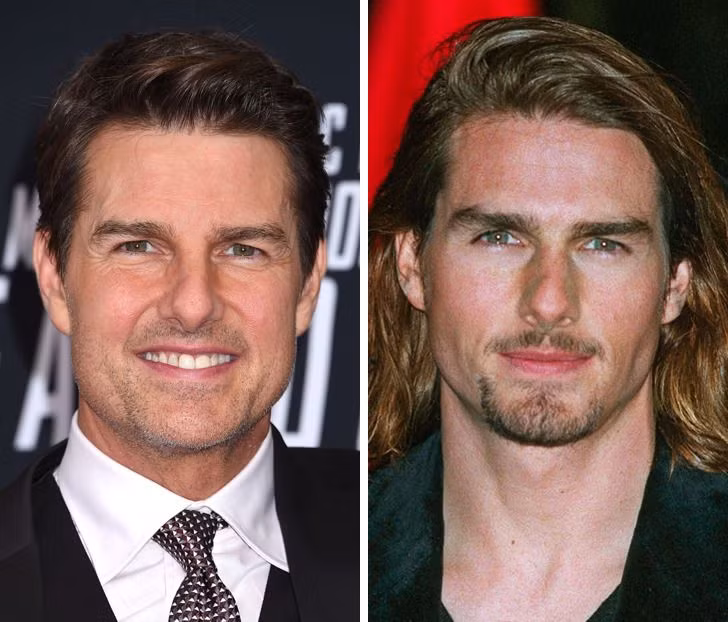 Tom Cruise: 56 tuổi và 33 tuổi.
