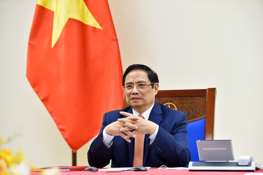 Tại cuộc điện đàm giữa Thủ tướng Phạm Minh Chính và Thủ tướng Đức Angela Merkel, phía Đức đánh giá cao tinh thần đoàn kết và hỗ trợ lẫn nhau của hai nước trong đại dịch, khẳng định chủ trương tăng cường hợp tác với Việt Nam trong phòng chống COVID-19. - Ảnh: VGP/Nhật Bắc