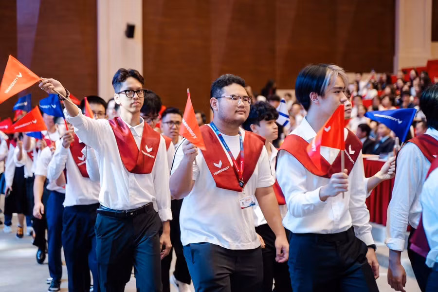 Sinh viên Trường ĐH VinUni trong lễ khai giảng năm học 2023-2024.