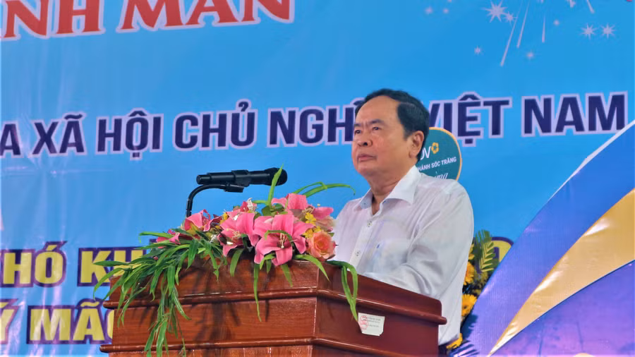 Phó Chủ tịch Thường trực Quốc hội Trần Thanh Mẫn phát biểu tại chương trình.