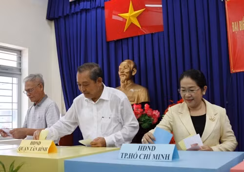 Hình ảnh lãnh đạo Chính phủ thực hiện quyền công dân - Ảnh 3