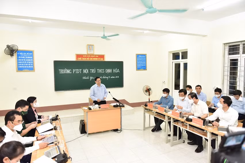 Thủ tướng Phạm Minh Chính phát biểu tại buổi làm việc.