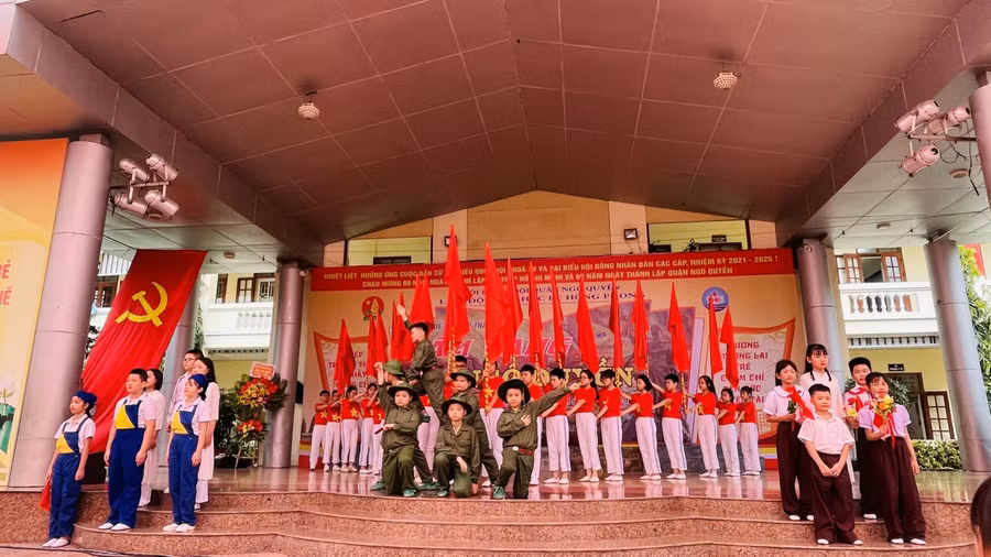 Chuyên đề đội của Trường Tiểu học Lê Hồng Phong, quận Ngô Quyền.