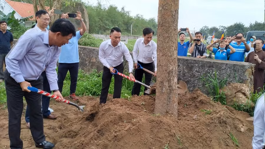 Chương trình " Chùa xanh" trồng 1112 cây xanh tại chùa Thắng Phúc, huyện Tiên Lãng, TP Hải Phòng