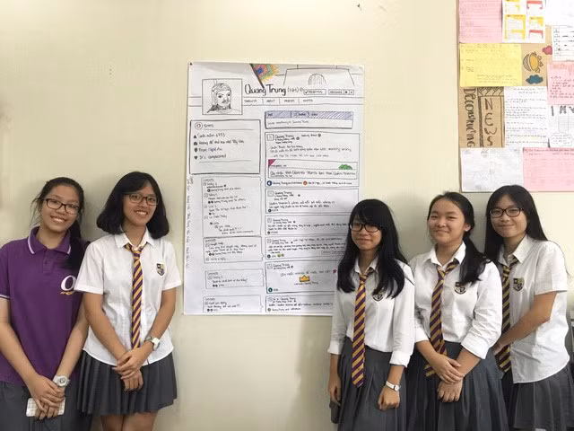 Học sinh Olympia và ảnh facebook vua Quang Trung