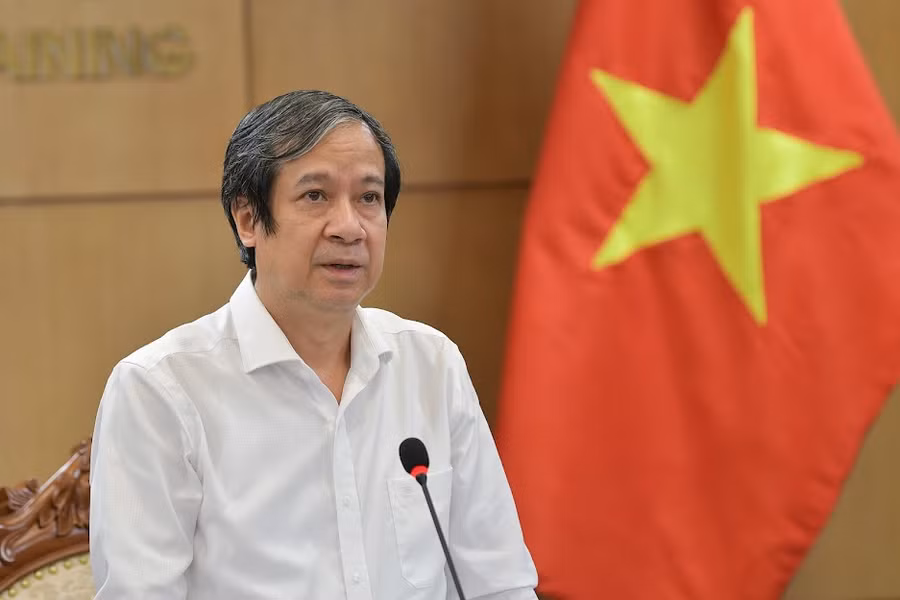 Bộ trưởng Bộ GD&ĐT Nguyễn Kim Sơn phát biểu tại Hội nghị.
