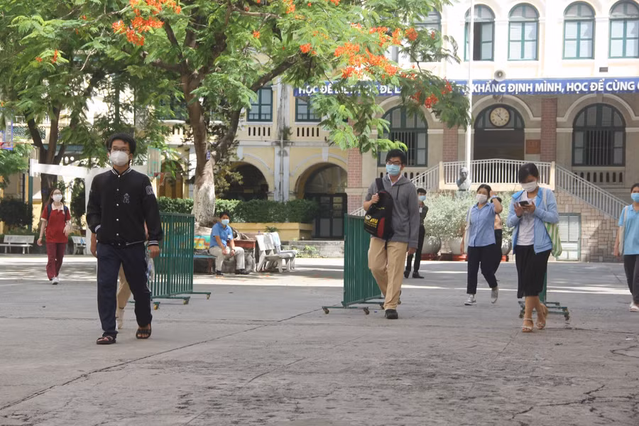 Điểm thi phân luồng để thí sinh đảm bảo khoảng cách
