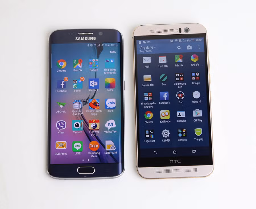 So sánh Galaxy S6 edge và HTC One M9
