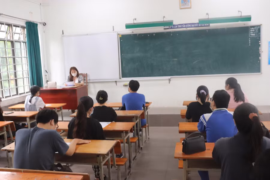 Các điểm thi đều đảm bảo các yêu cầu phòng, chống dịch Covid-19. Ảnh minh họa