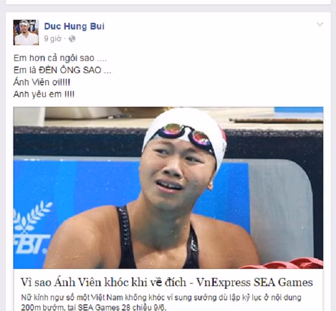 Nhà thiết kế Đức Hùng thực sự "phát cuồng Ánh Viên"
