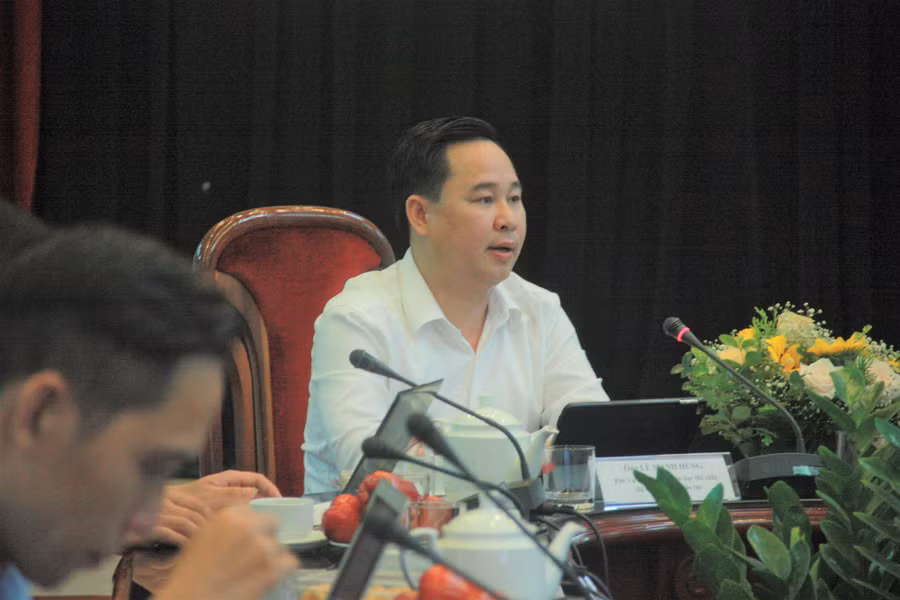 Ông Lê Mạnh Hùng, Phó Vụ trưởng Vụ Giáo dục thể chất, Bộ GD&ĐT chia sẻ tại giao lưu trực tuyến.