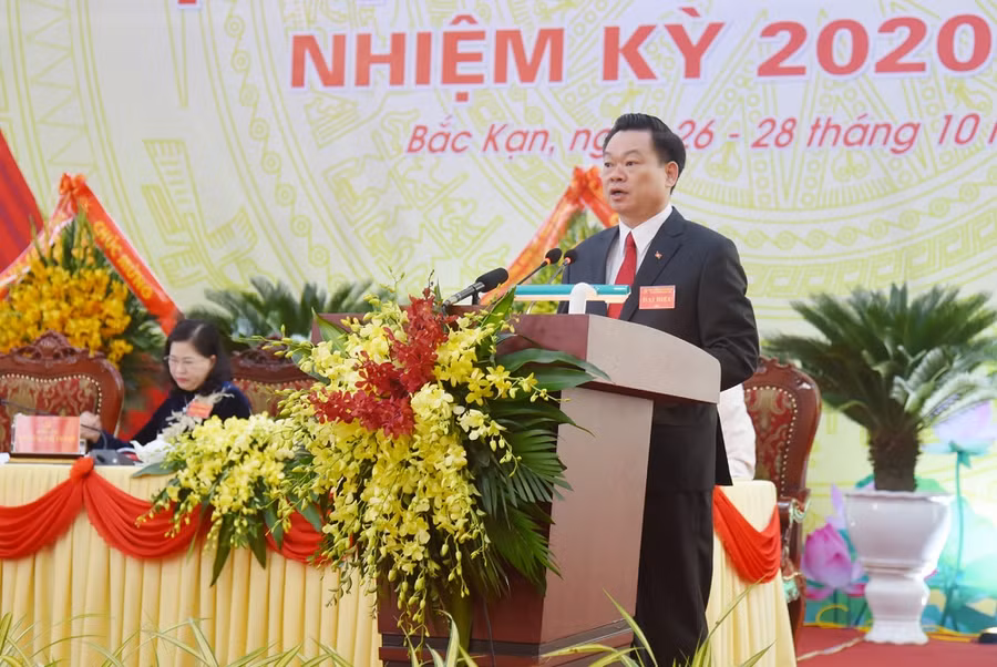 Đồng chí Hoàng Duy Chinh, Bí thư Tỉnh ủy Bắc Kạn khóa XII, nhiệm kỳ 2020 - 2025.