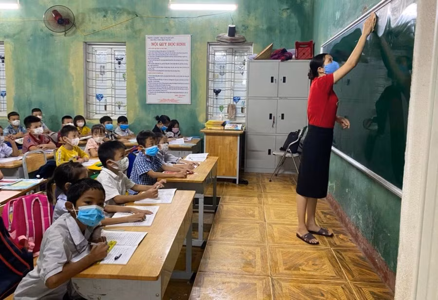 Một lớp học của Trường Tiểu học Hải Hà (Nghi Sơn, Thanh Hóa). Ảnh: NVCC Một lớp học của Trường Tiểu học Hải Hà (Nghi Sơn, Thanh Hóa). Ảnh: NVCC