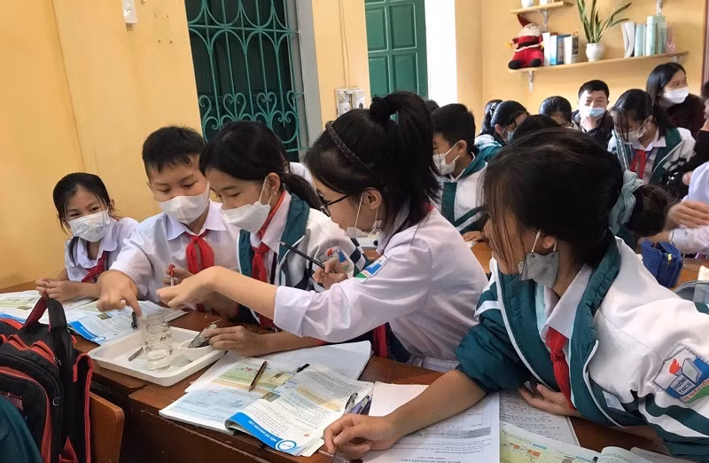 Hấp dẫn trong từng giờ học của học sinh trường THCS thị trấn, huyện Trấn Yên.