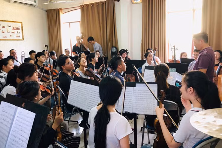 Một buổi học của SV Nhạc viện TPHCM. Ảnh: IT