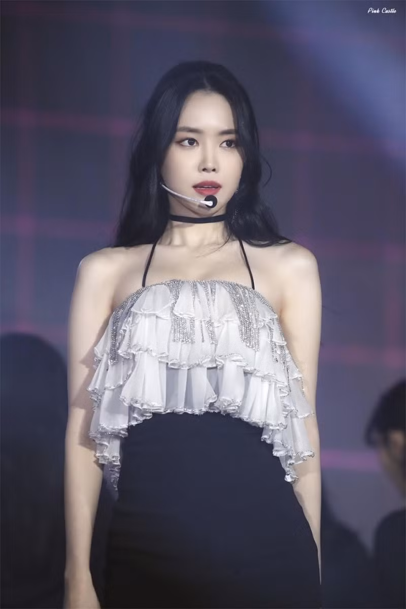 Son Naeun (Apink): Naeun mang vẻ đẹp cổ điển, hoàn mỹ và đã được biết đến với vẻ ngoài xinh đẹp kể từ khi Apink ra mắt.