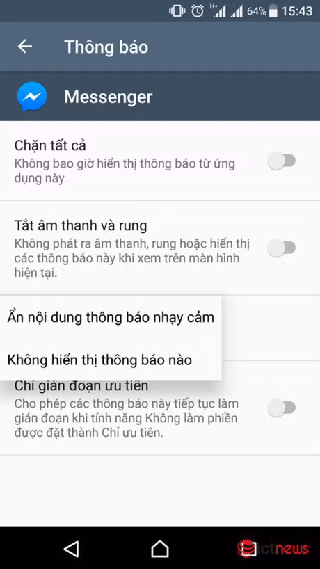 Huong dan tat thong bao, am thanh va rung tren Facebook Messenger - Anh 4