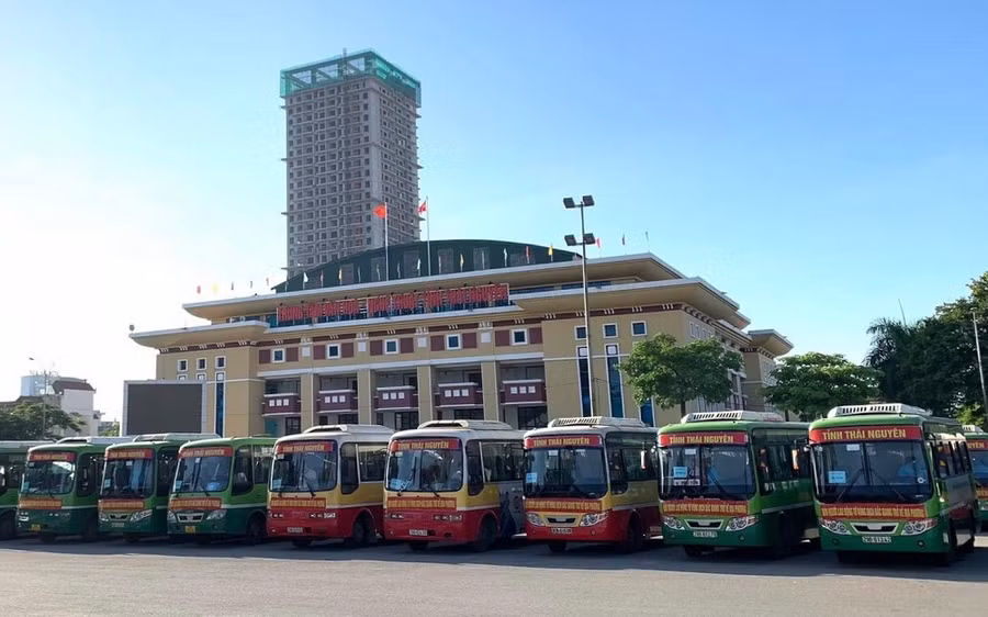 31 chuyến xe đưa người lao động từ Bắc Giang về Thái Nguyên.
