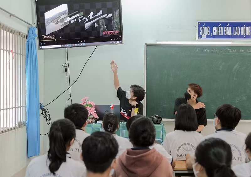 Trường THPT Trấn Biên (Đồng Nai) sẵn sàng triển khai Chương trình giáo dục phổ thông mới đối với lớp 10. Ảnh: TG