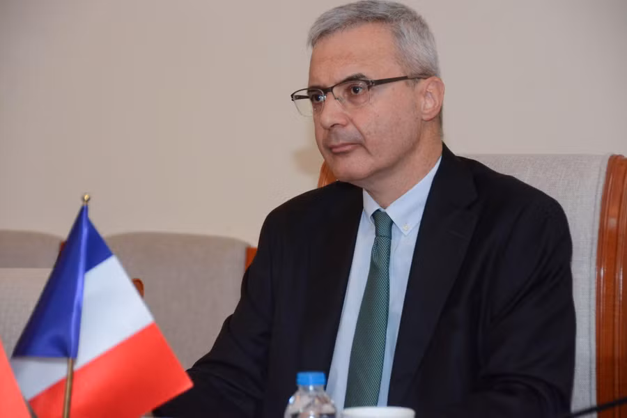 Ngài Nicolas Warnery, Đại sứ Pháp tại Việt Nam phát biểu tại buổi làm việc.