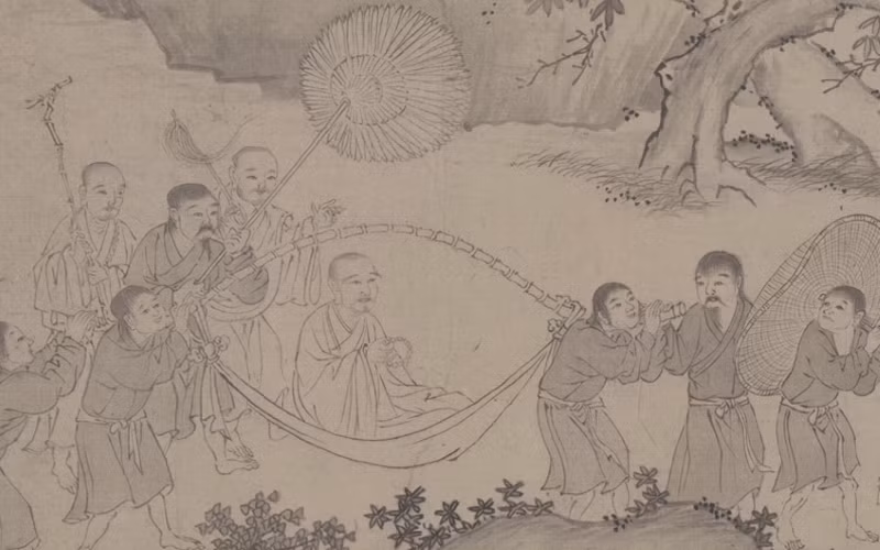 Trích “Trúc Lâm đại sĩ xuất sơn chi đồ” phần đặc tả Phật Hoàng Trần Nhân Tông.
