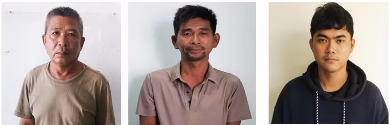 Hồ Văn Sơn, Nguyễn Tấn Phong, Nguyễn Hoài Tâm (từ trái qua). Ảnh: CAAG