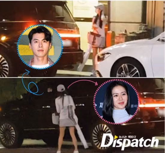 Son Ye Jin được nhìn thấy bên ngoài ô tô của Hyun Bin sau một buổi chơi golf.