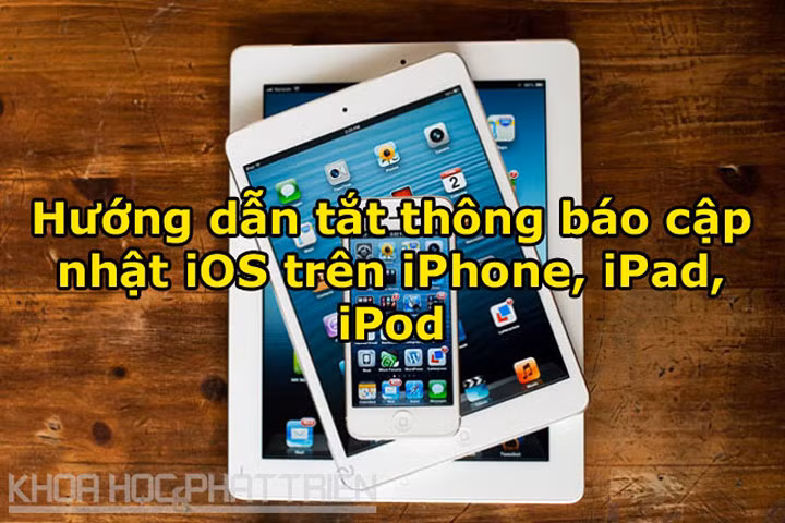 Hướng dẫn tắt thông báo cập nhật iOS trên iPhone, iPad, iPod