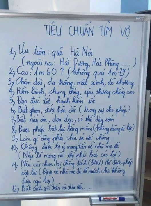Tiêu chuẩn “chọn vợ” như thế này bảo sao các cô gái ế dài