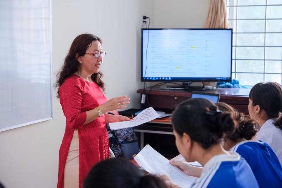 Một tiết dạy của giáo viên môn ngoại ngữ tại trường THPT Bùi Hữu Nghĩa, TP Cần Thơ.