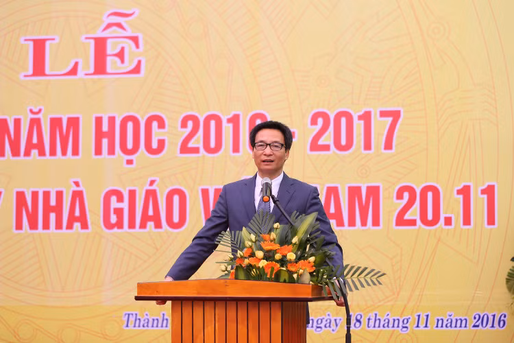 Phó Thủ tướng Vũ Đức Đam phát biểu tại buổi lễ. Ảnh: VGP/Đình Nam
