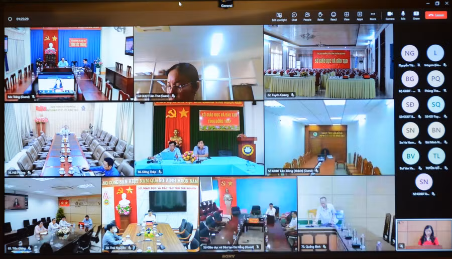 Tọa đàm kết nối kết nối trực tuyến đến 19 sở GD&ĐT. Tọa đàm kết nối kết nối trực tuyến đến 19 sở GD&ĐT.