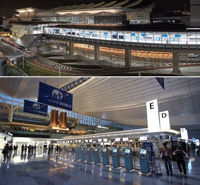  4. Sân bay quốc tế Haneda (Tokyo, Nhật Bản) (Ảnh: tokyo-monorail.co/japan-guide.com) 