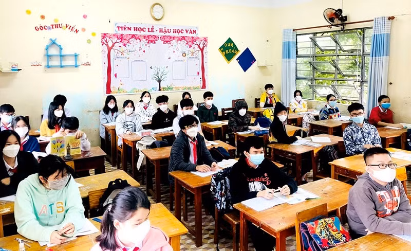 Học sinh lớp 9, Trường THCS Lương Thế Vinh (Đà Nẵng).