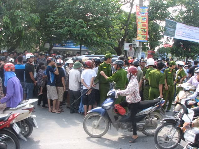 Hiện trường sự việc sáng 23/7.