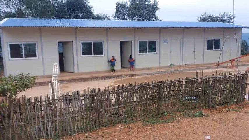 Điểm trường lẻ Bản Dầy thuộc Trường PTDTBT Tiểu học xã Ngọc Long. Ảnh: NTCC