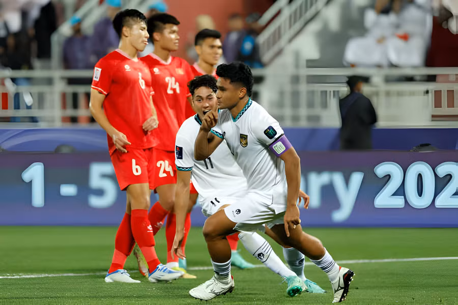 Đội tuyển Indonesia trong trận thắng Việt Nam tại ASIAN Cup 2023. Ảnh: ITN. Đội tuyển Indonesia trong trận thắng Việt Nam tại ASIAN Cup 2023. Ảnh: ITN.