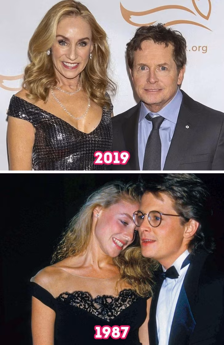 Michael J. Fox và Tracy Pollan.