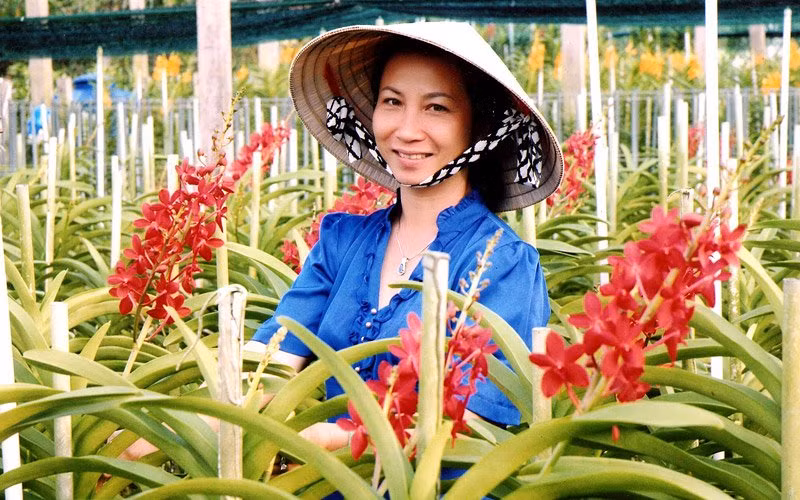 nu ty phu xinh dep voi vuon lan huyen thoai hinh anh 1